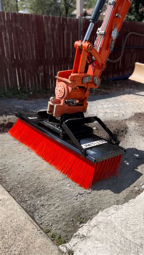 broom attachment for excavators